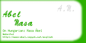abel masa business card